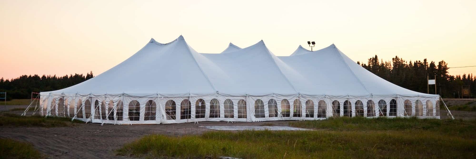 A party or event white tent